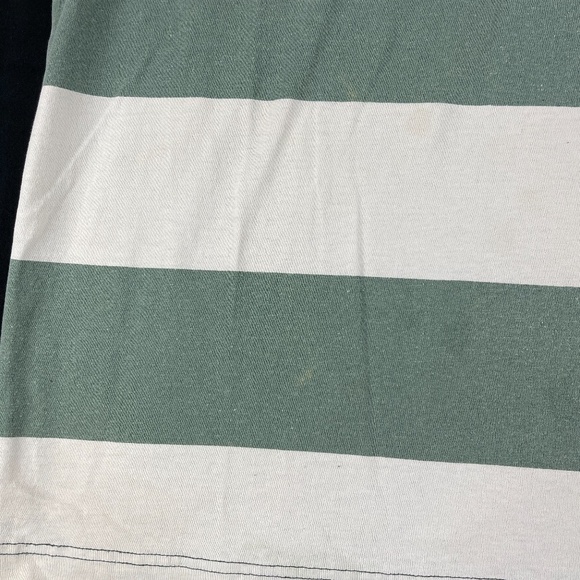 Tomato Mens Tshirt Striped Green White Button Med - Picture 6 of 8